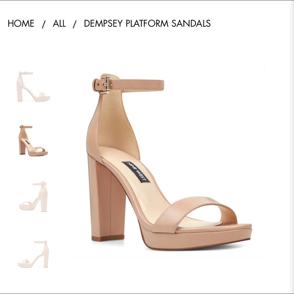 Nine West Dempsey Platform Sandals in nude